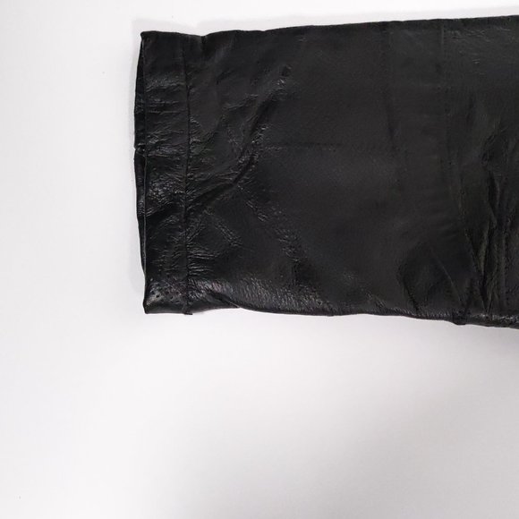 Haband Executive Division Unisex Vintage Style Patchwork Leather Coat  M NWOT - Picture 3 of 7